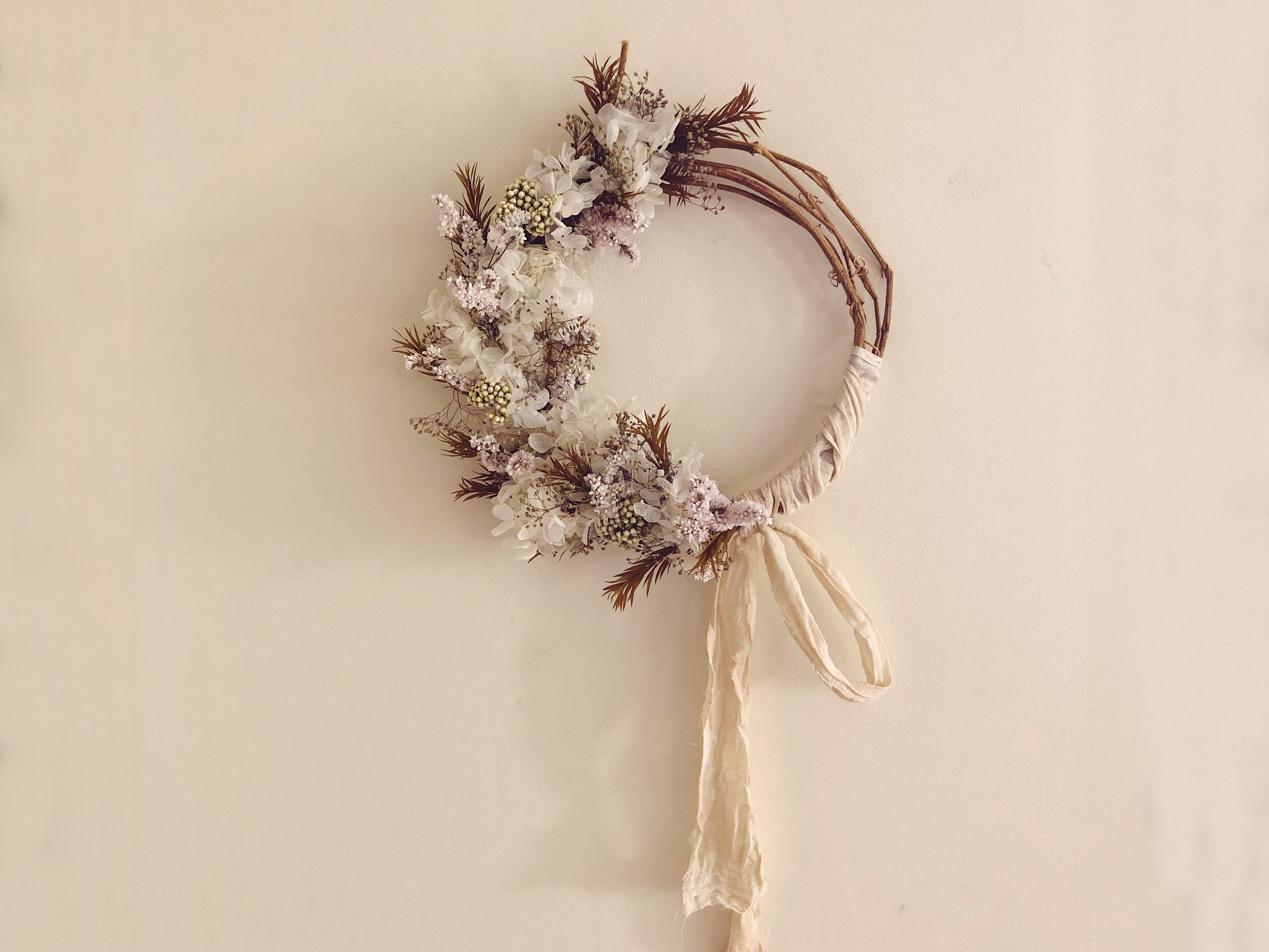 初めてでも簡単！ 三日月リースのつくりかたの紹介画像1