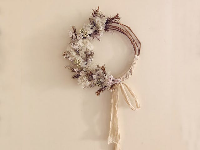初めてでも簡単！ 三日月リースのつくりかた