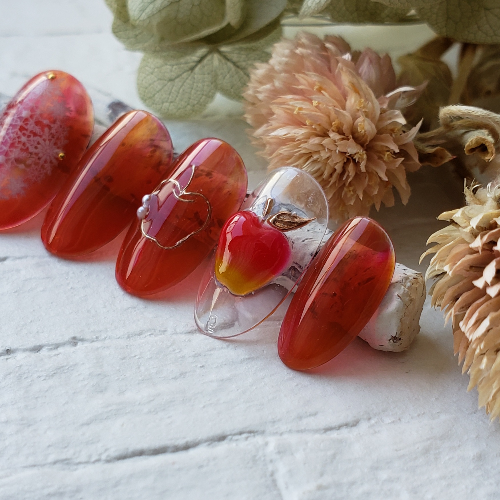 ぷっくりりんご🍎ニュアンスりんご🍎のやり方