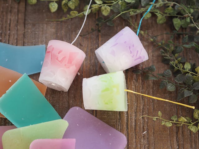 ＋A・ 色付きベースキャンドルの作り方