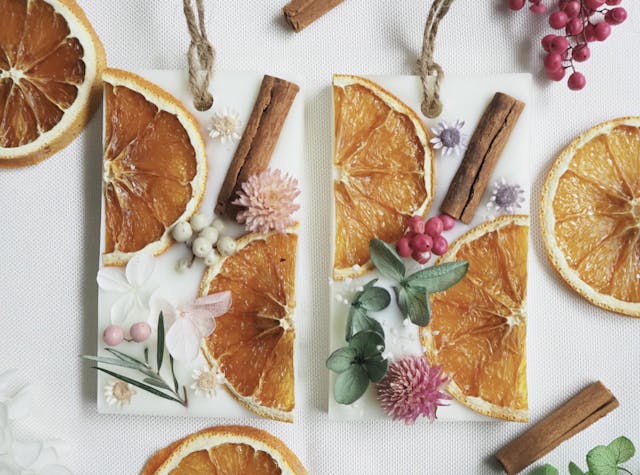 オレンジのアロマワックスサシェの作り方