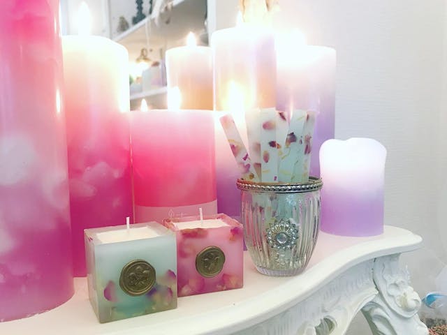 eclatの花柄キャンドルの作り方