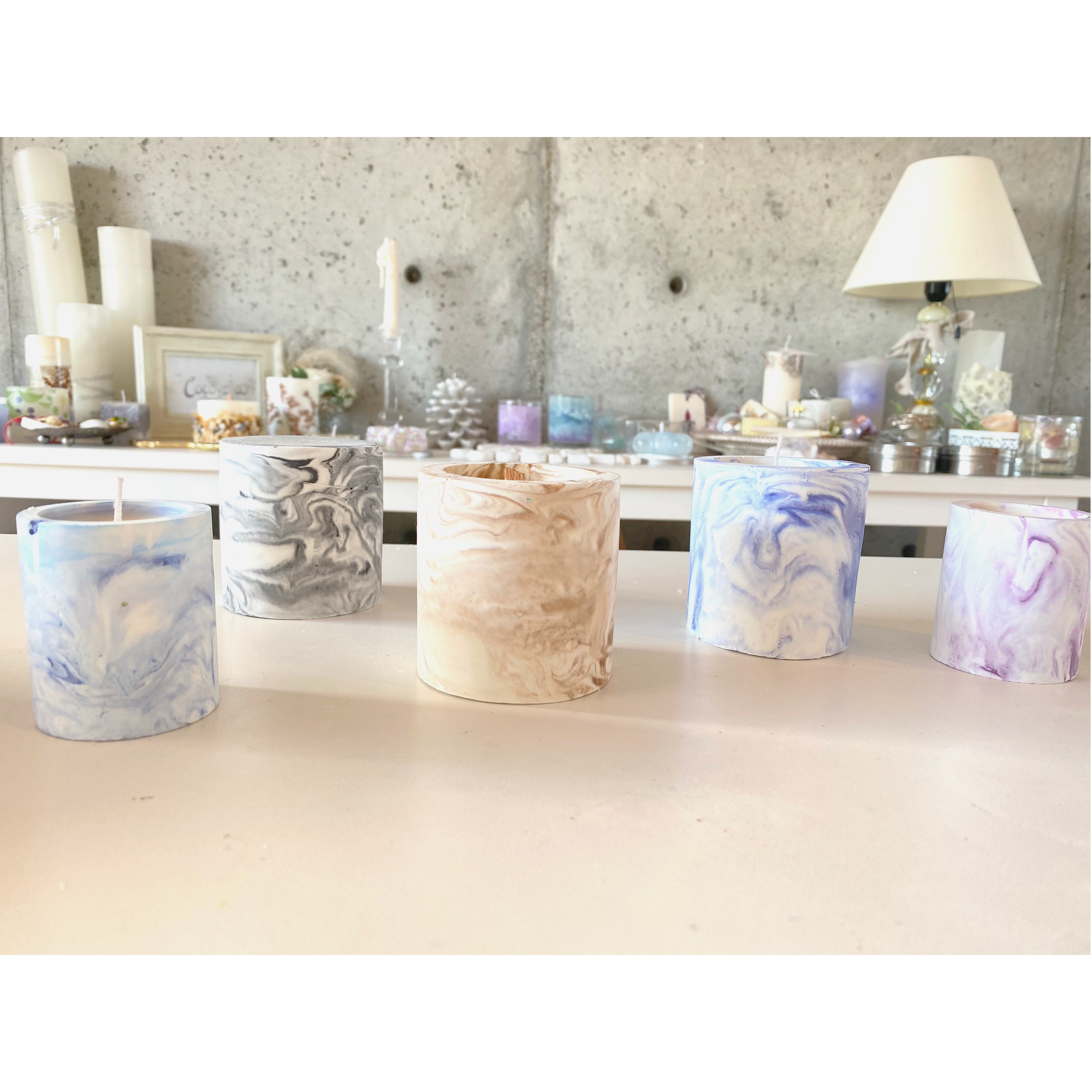 マーブルストーンアロマキャンドルの作り方