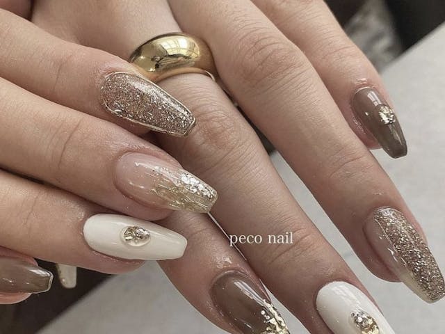 グリッターのメタリックぷっくりラインのやり方