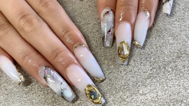 大人気大理石風マーブルのやり方（スカルプ）