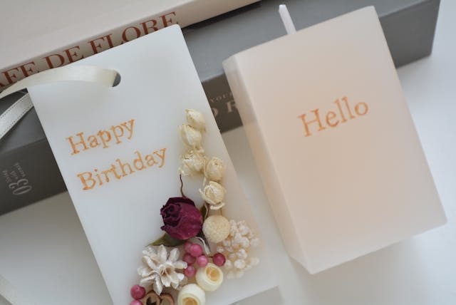 キャンドルの文字入れレッスン