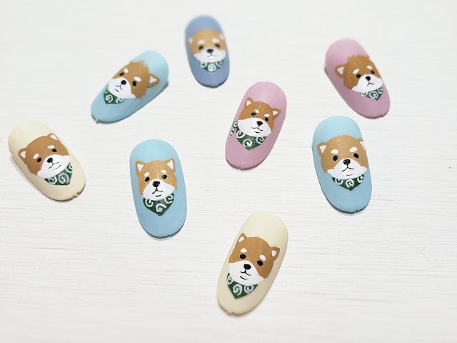 2021春期(6月)ネイリスト検定2級アート「犬」