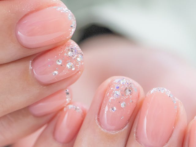 オフからスタート！ラメフレンチ1本通し！