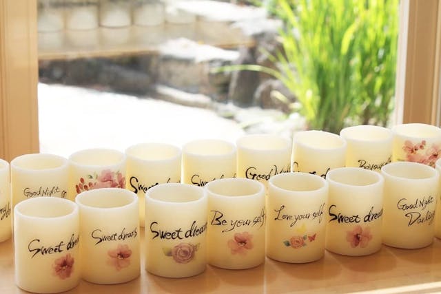 キャンドルの文字入れ・装飾方法