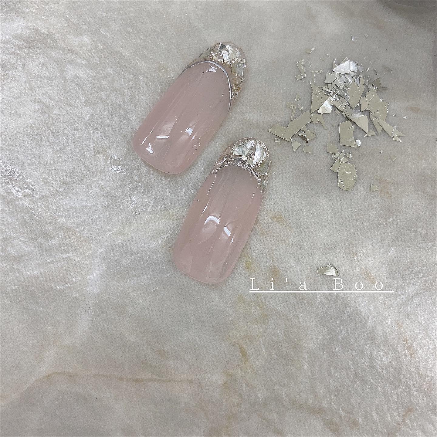 ガラスフレンチ2パターンのやり方