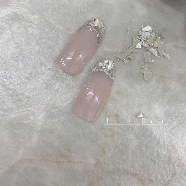 ガラスフレンチ2パターンのやり方