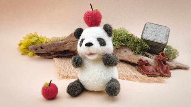 くいしんぼうパンダとりんごの作り方［初心者〜中級者向け］