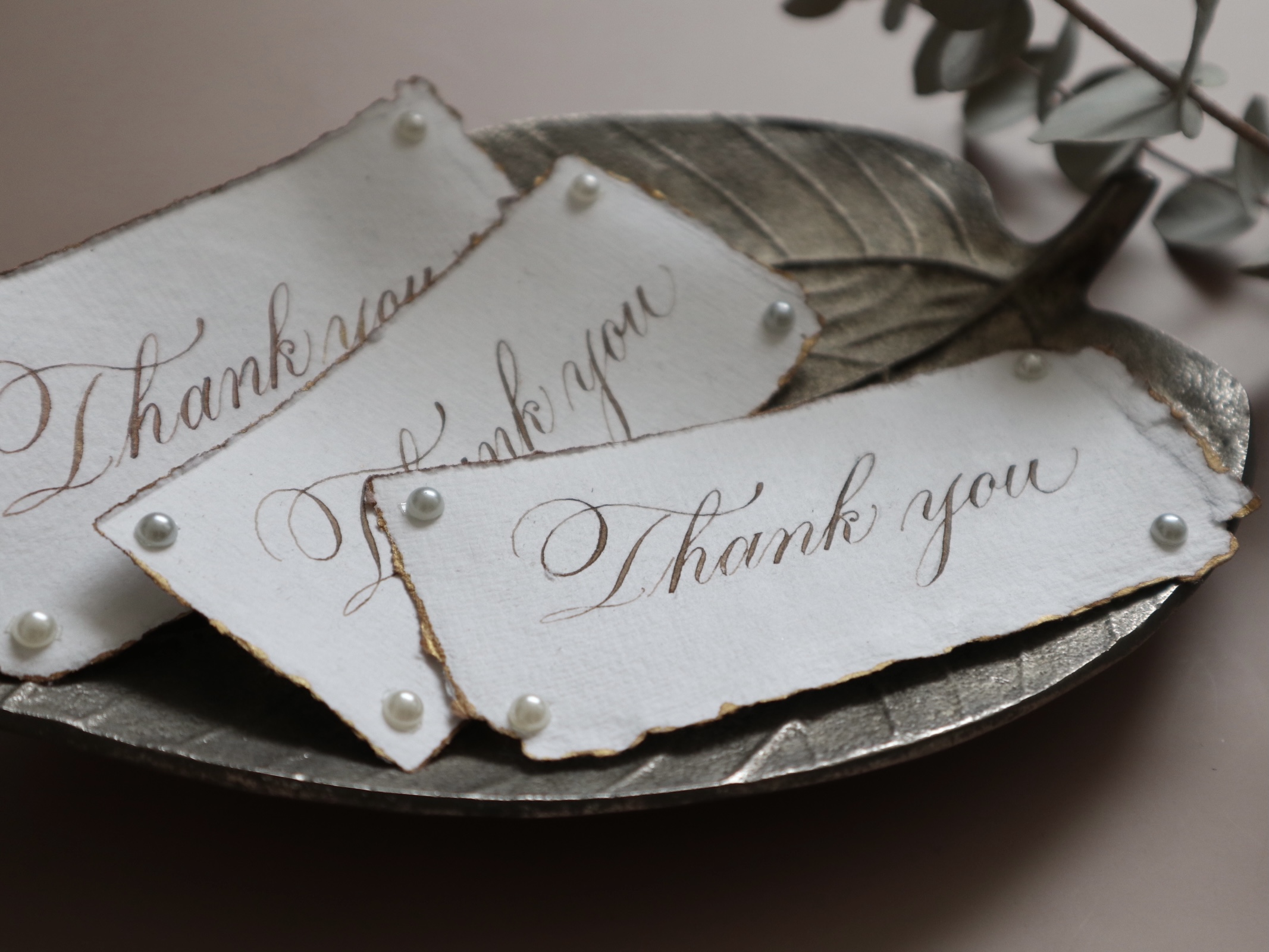ハンドメイドペーパーで作るサンキューカード