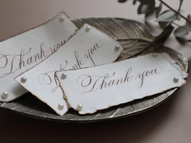 ハンドメイドペーパーで作るサンキューカード