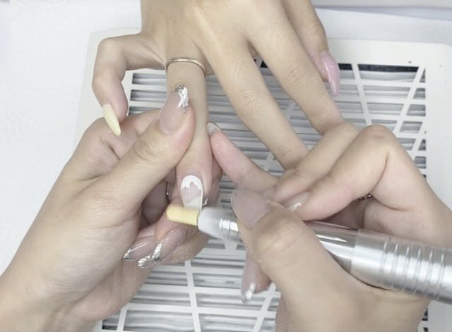 一層薄くジェルを残すオフ、サンディング動画