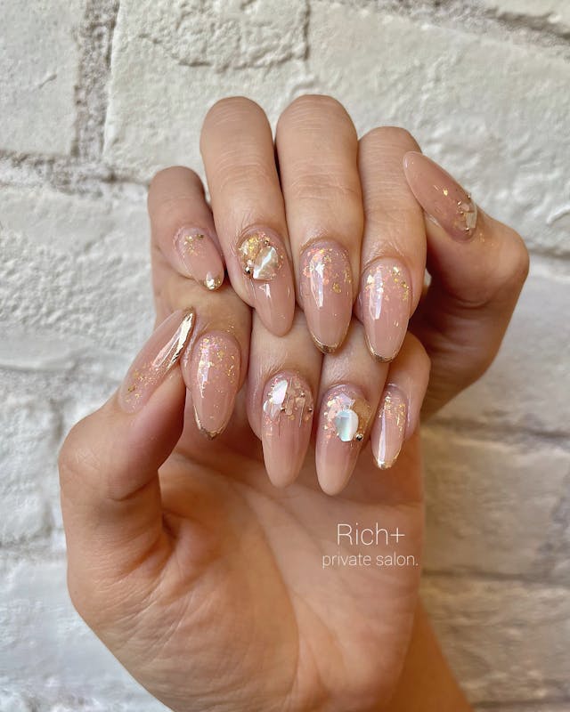 奥行きキラキラネイルのやり方