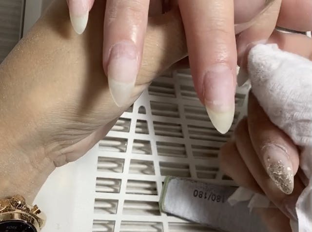 ネイルベット部分の亀裂補修のやり方~アクリルVer.~