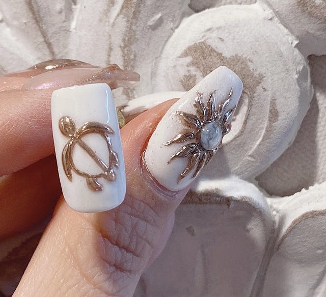 パウダーが飛び散らない！ホヌネイルのやり方