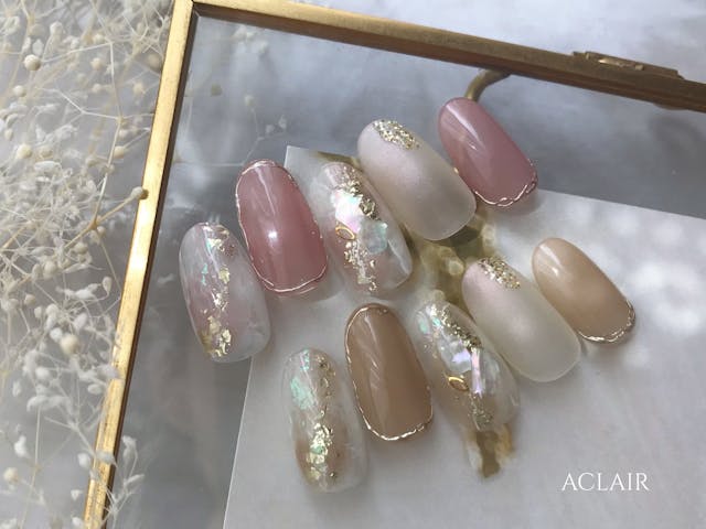 簡単天然石ネイル