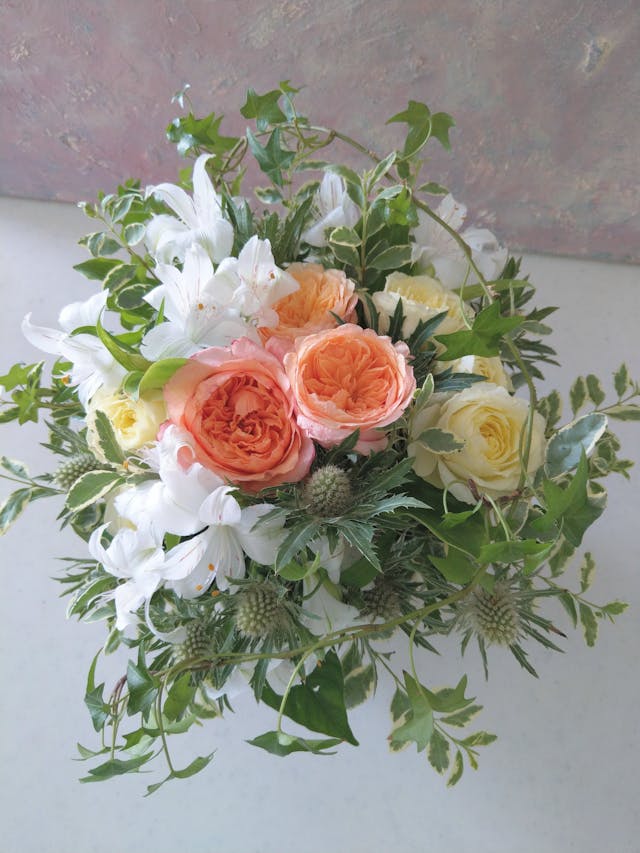 基本のラウンドバスケットアレンジメント