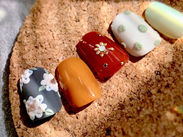 立体的なモチーフフラワー🌼