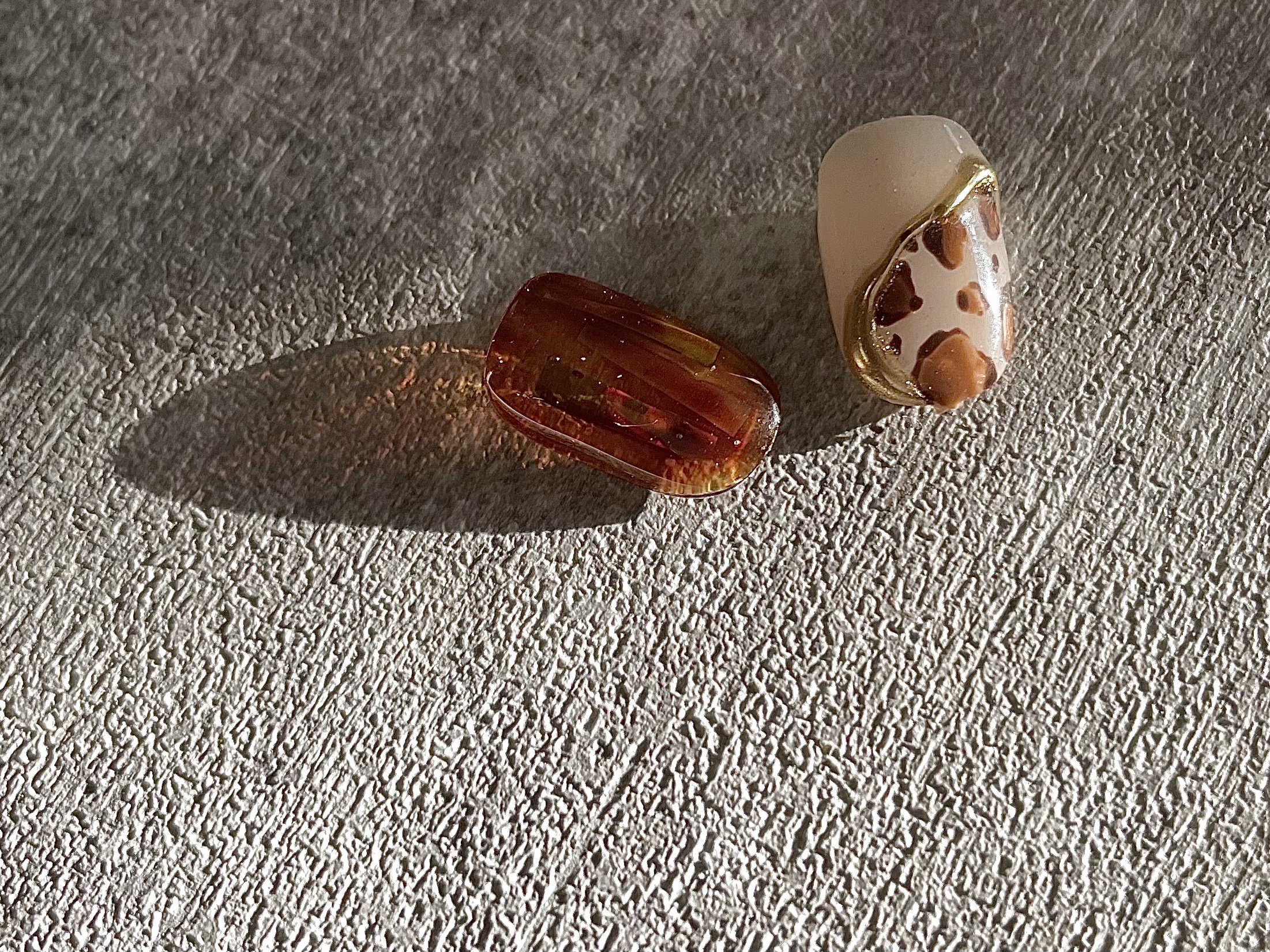 秋ネイルアートのやり方(2種類)