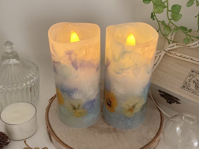 LEDライトを使ったボタニカルランタン