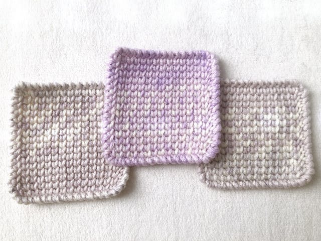編み目が可愛いニットコースター