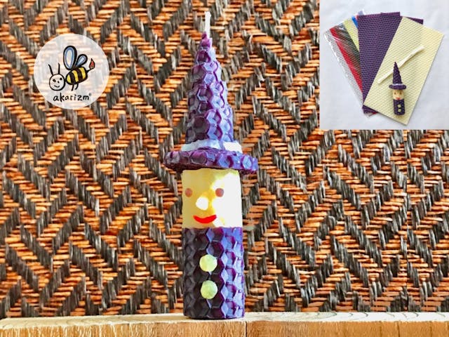 ハロウィン魔女キャンドルの作り方【工作感覚でできる！ミツロウシートのくるくるキャンドルづくり】