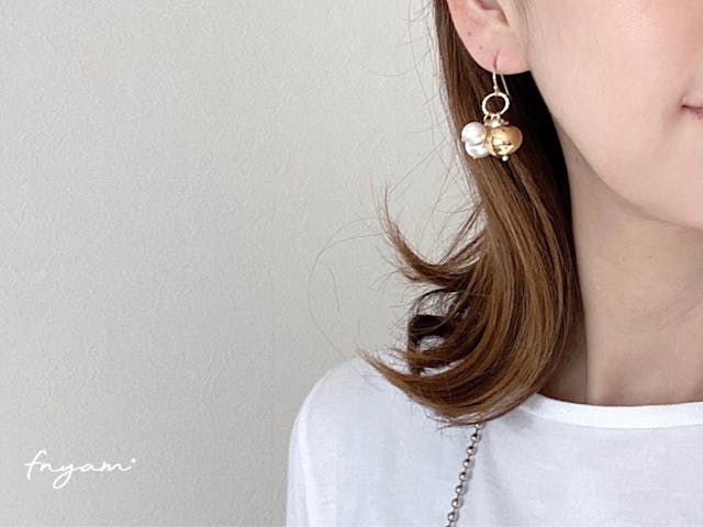 つぶつぶパーツの(ピアス/イヤリング)