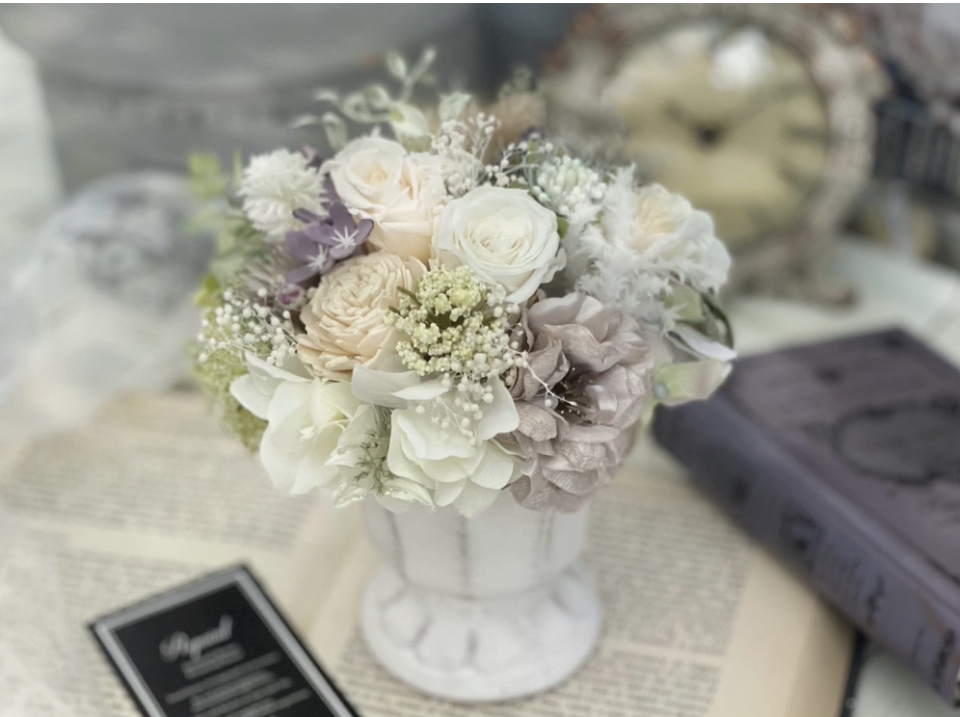 シャビーなお花のインテリアの作り方