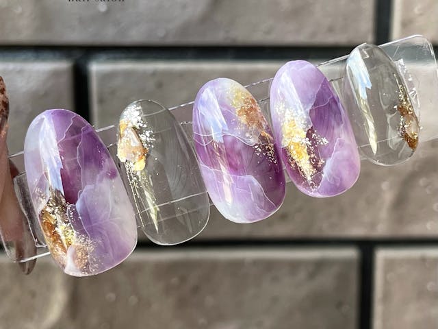 紫水晶(アメジスト)ネイルのやり方