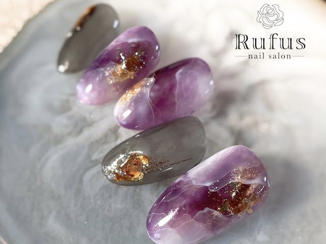 透明感抜群✩アメジストネイルのやり方