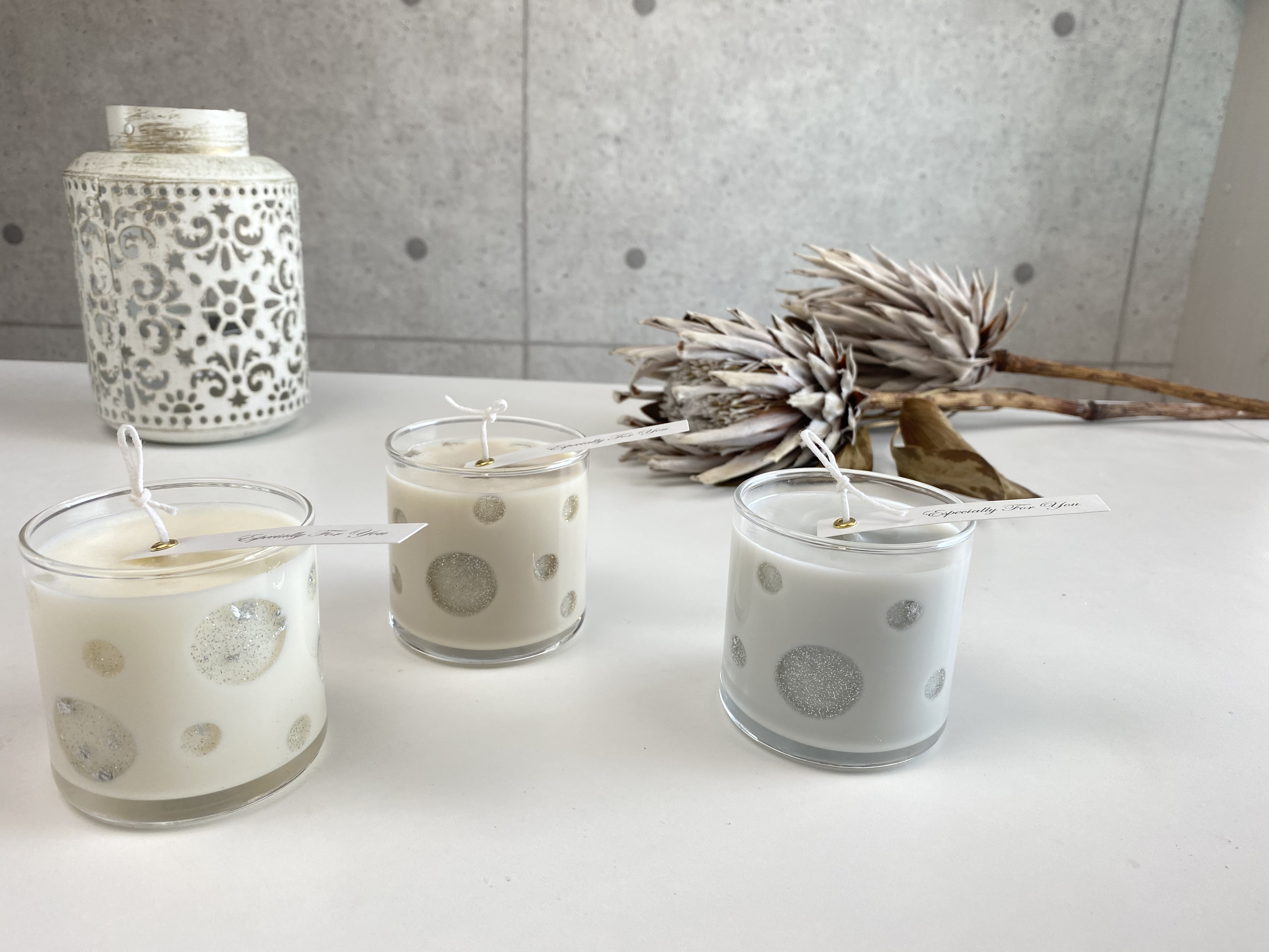 クリアラメドットキャンドルの作り方