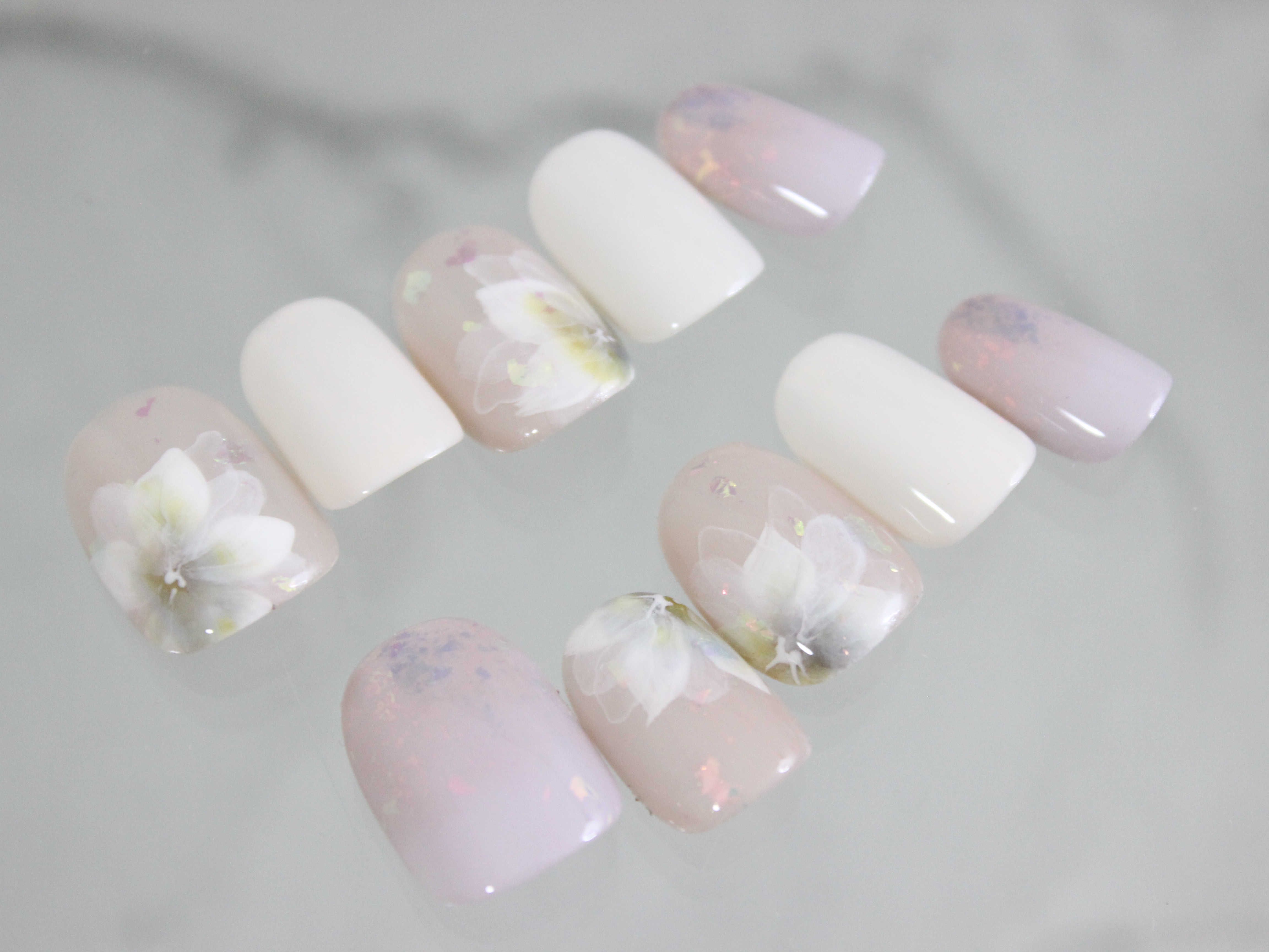 花びらを重ねて描く【Veil  flower】の作り方