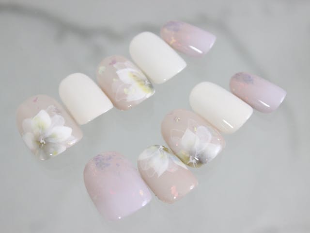 花びらを重ねて描く【Veil  flower】の作り方