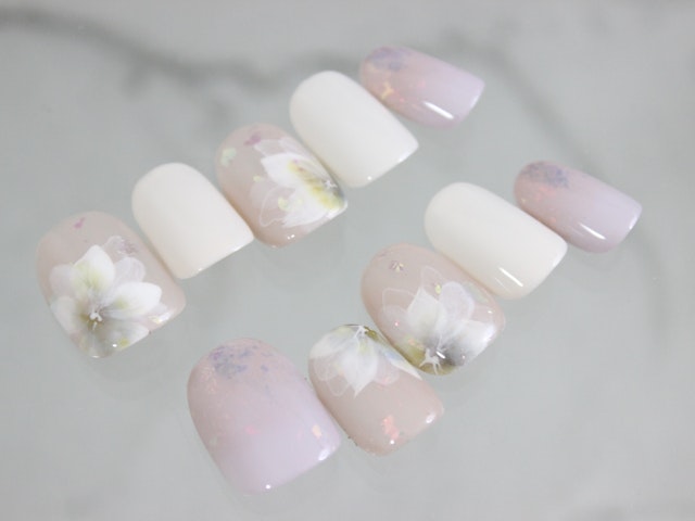 花びらを重ねて描く【Veil  flower】の作り方