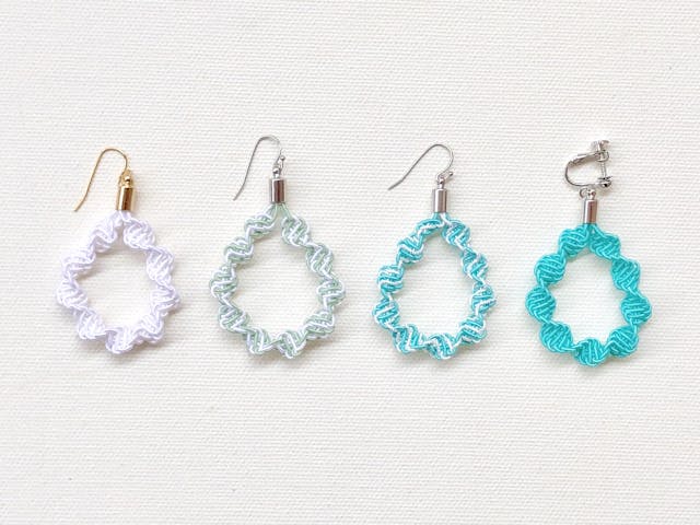 【水引で作る】しずく型ピアス・イヤリング