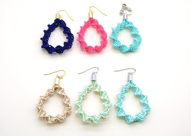 【水引で作る】しずく型ピアス・イヤリング