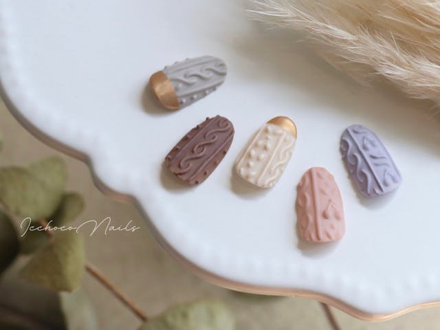 さくらんぼニットネイルの作り方