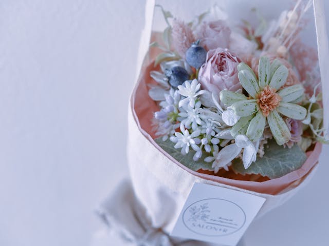 簡単可愛いバッグブーケ