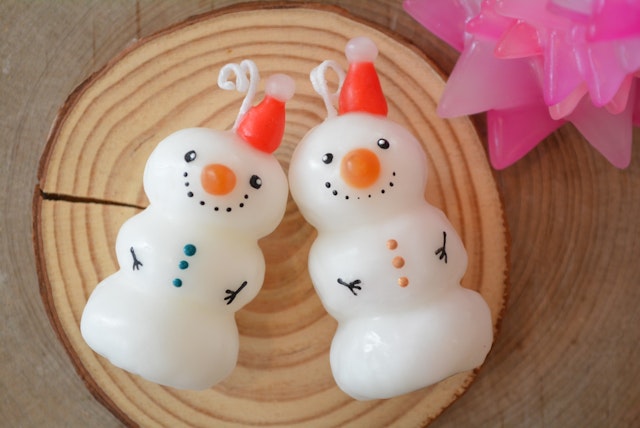 スノーマンキャンドルの作り方