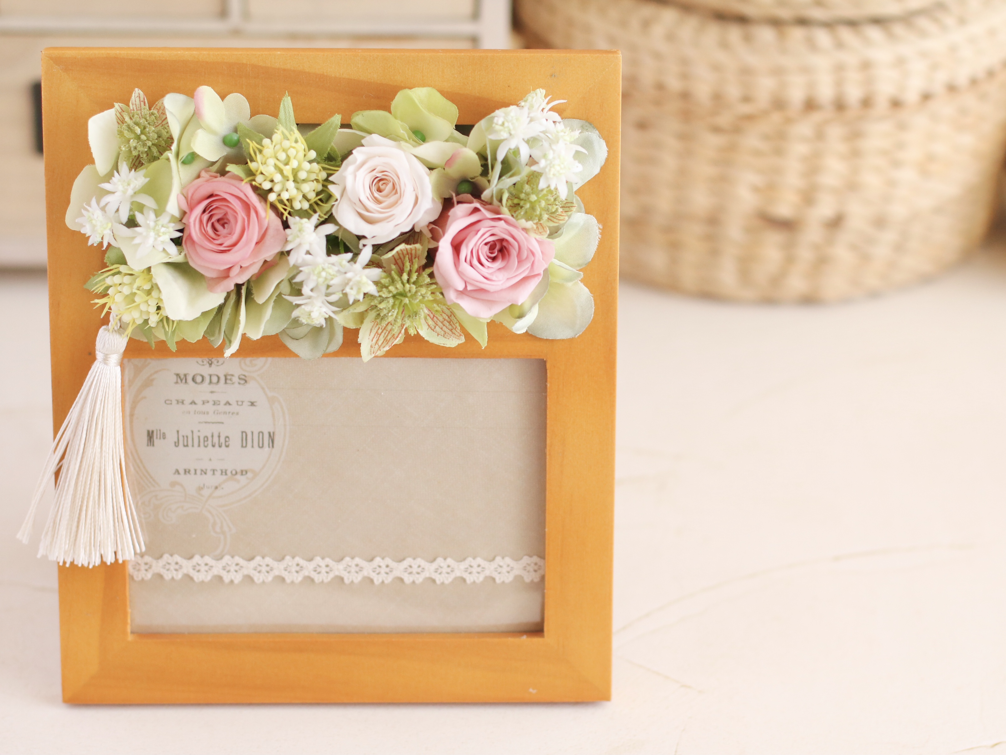 はじめてさんのフォトフレームアレンジ