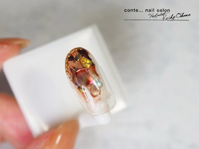 【秋冬使える】シェルネイル