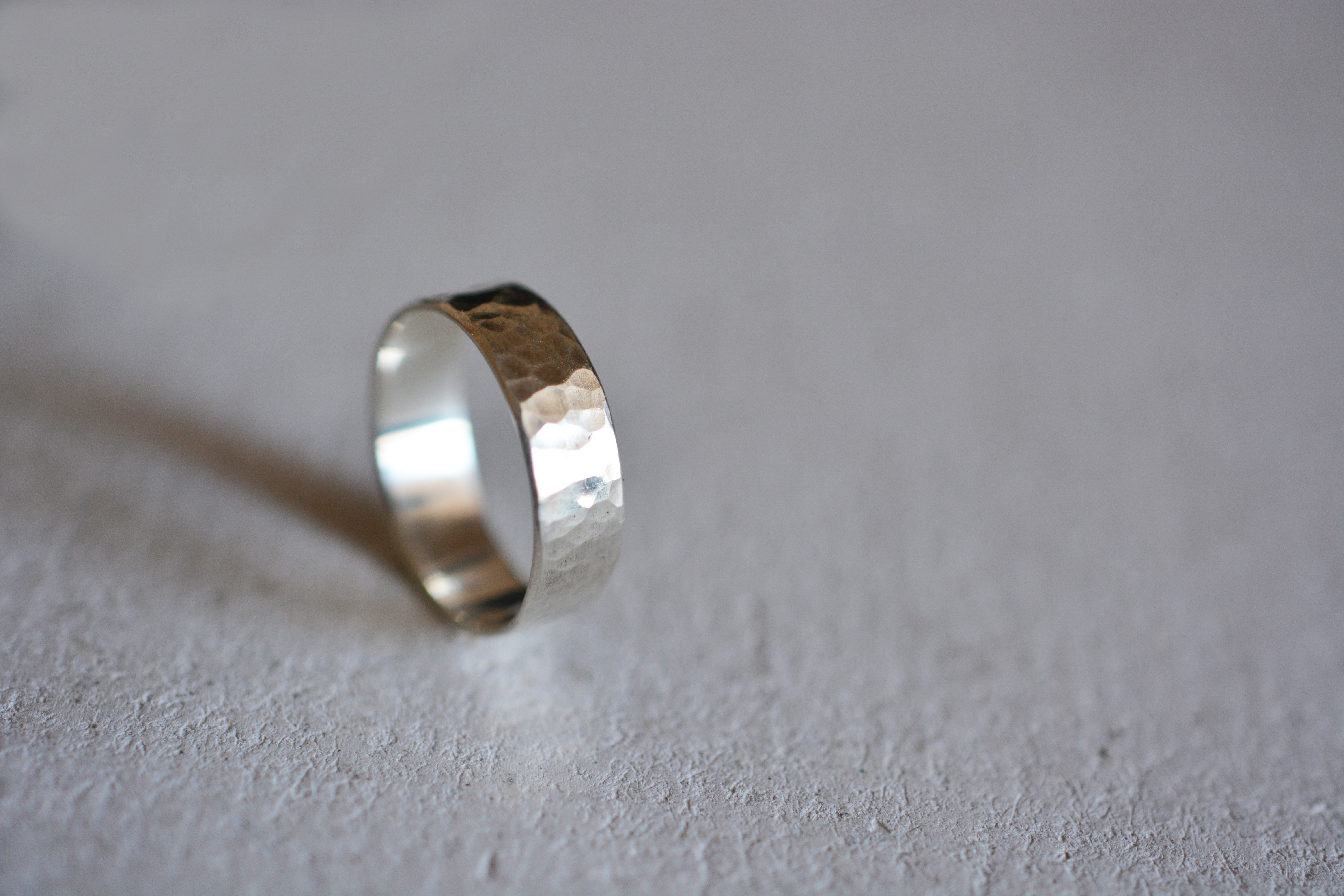 平打ち槌目リングの作り方