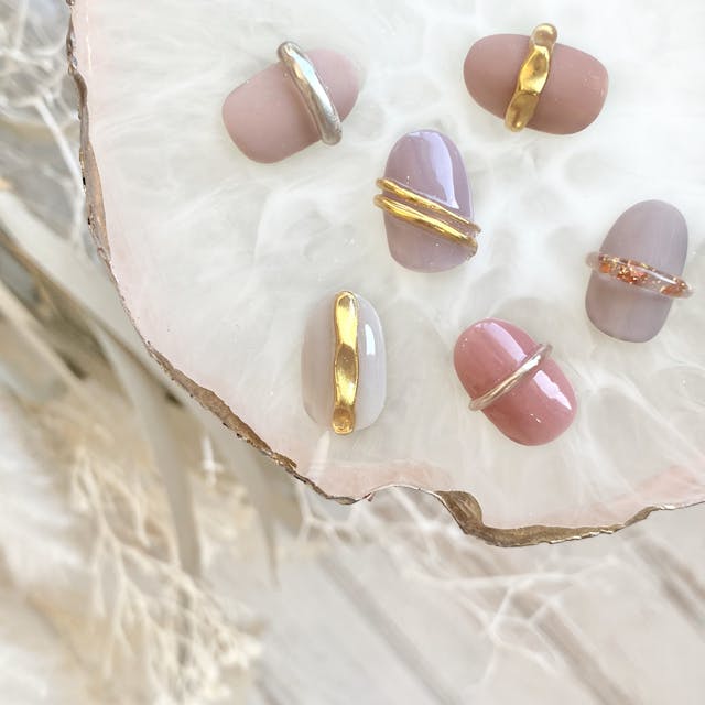 アンティーク調リングネイル