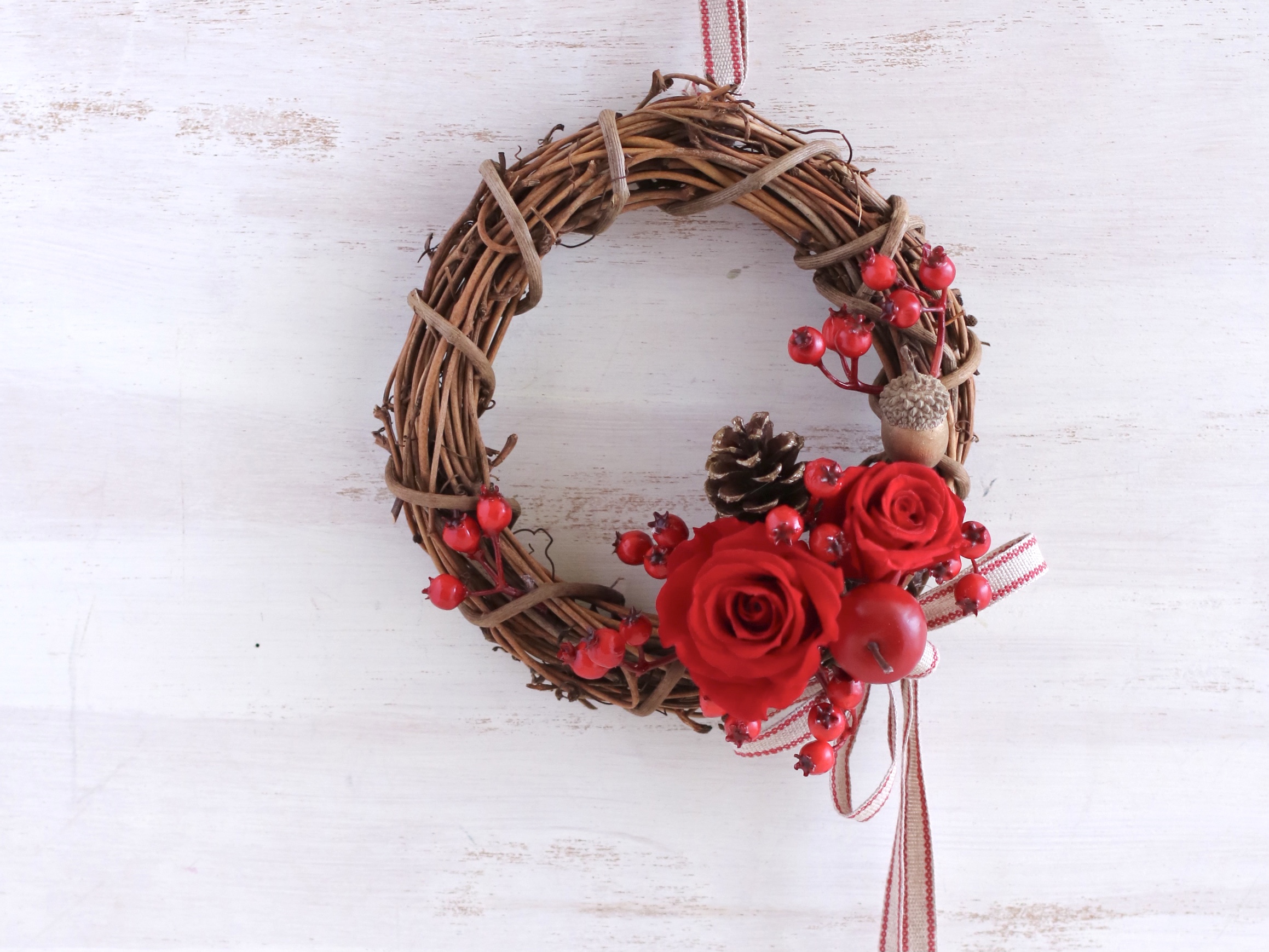 簡単♪おしゃれなクリスマスリース