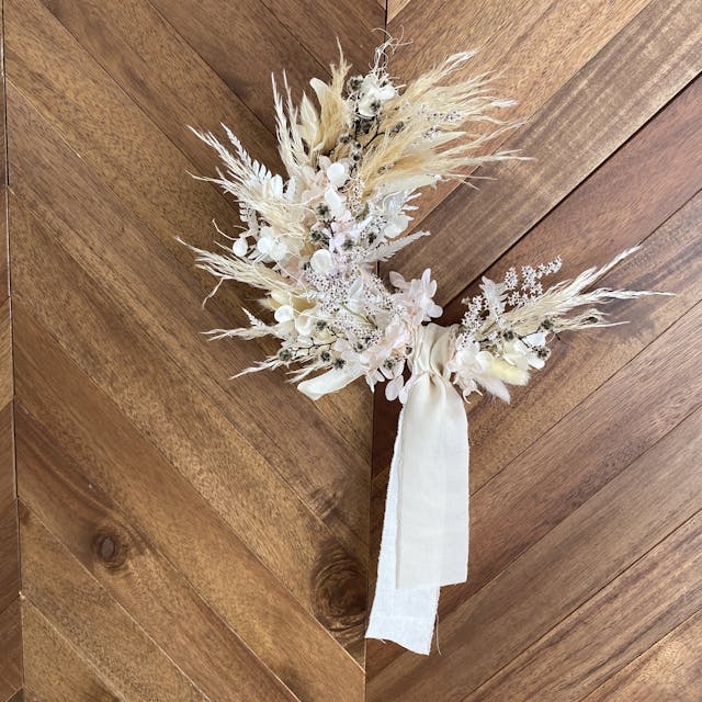 ワイヤーなしで作れる三日月リース♪