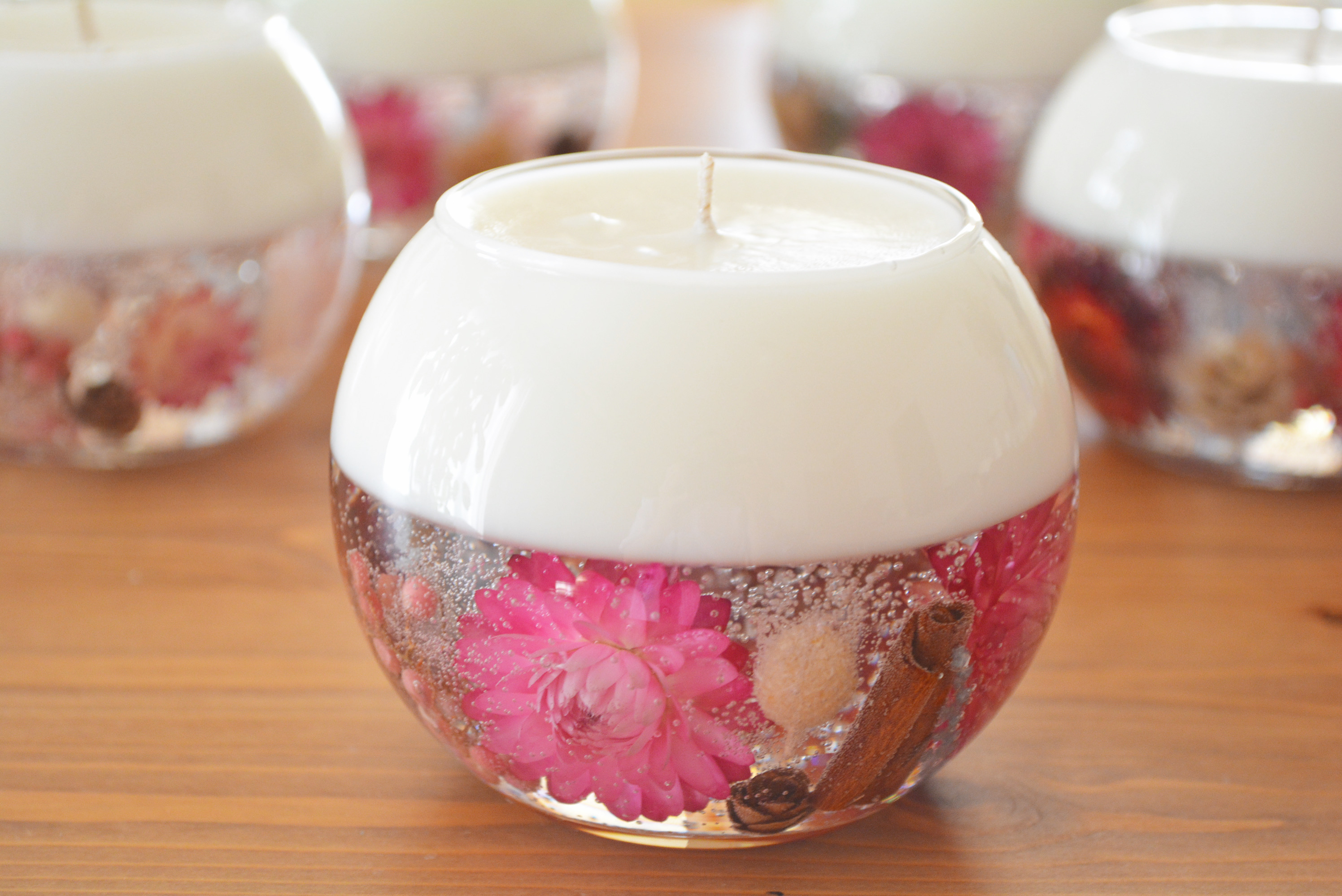 アロマジェルボタニカルキャンドルの作り方