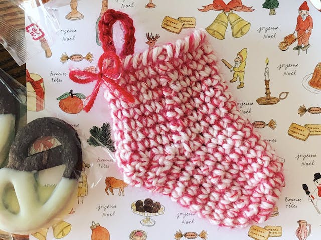 かぎ針編みくつ下オーナメントの作り方